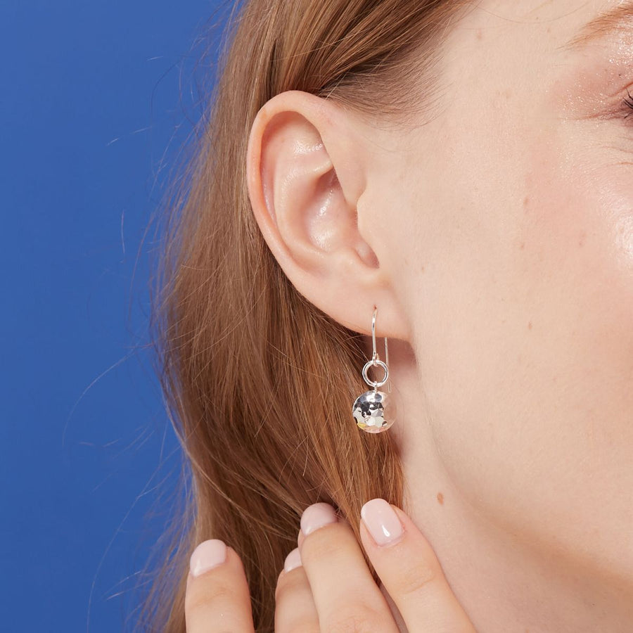 Boma Jewelry Hammered Disc Drop Earrings