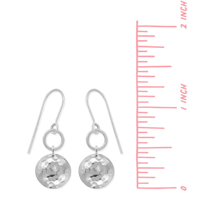 Boma Jewelry Hammered Disc Drop Earrings