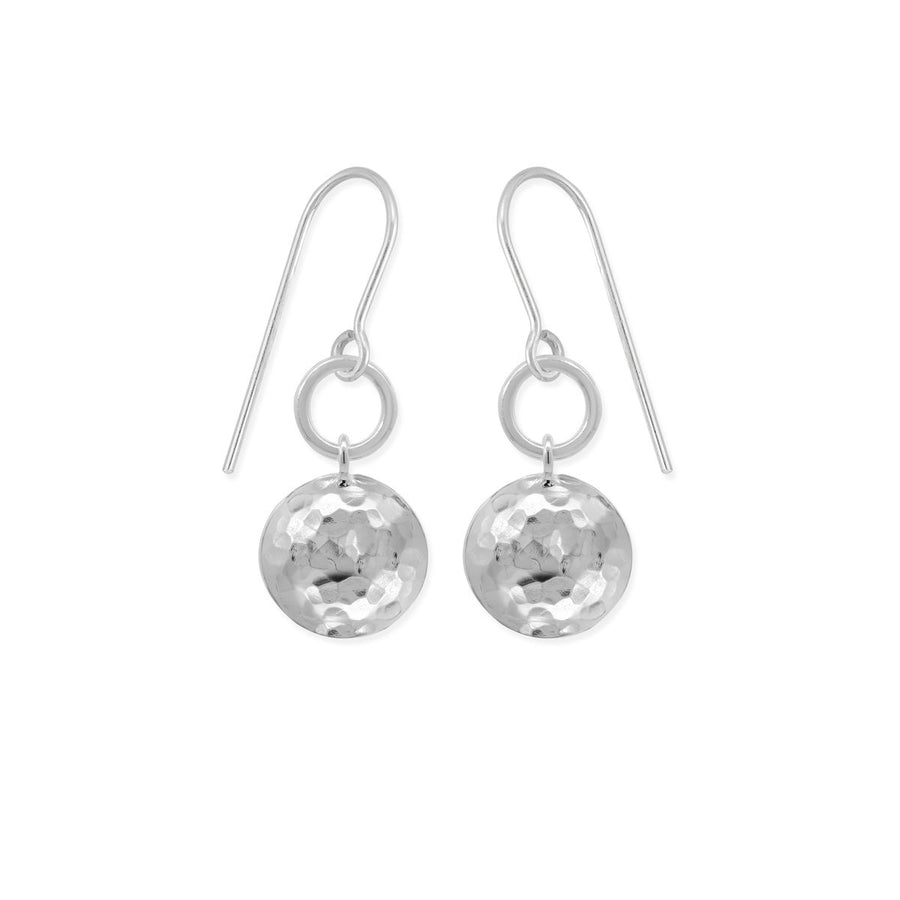 Boma Jewelry Hammered Disc Drop Earrings