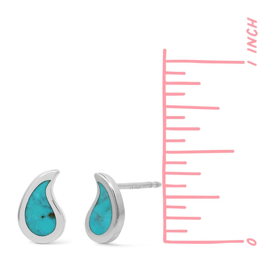 Boma Jewelry Water Droplet Studs with Stone