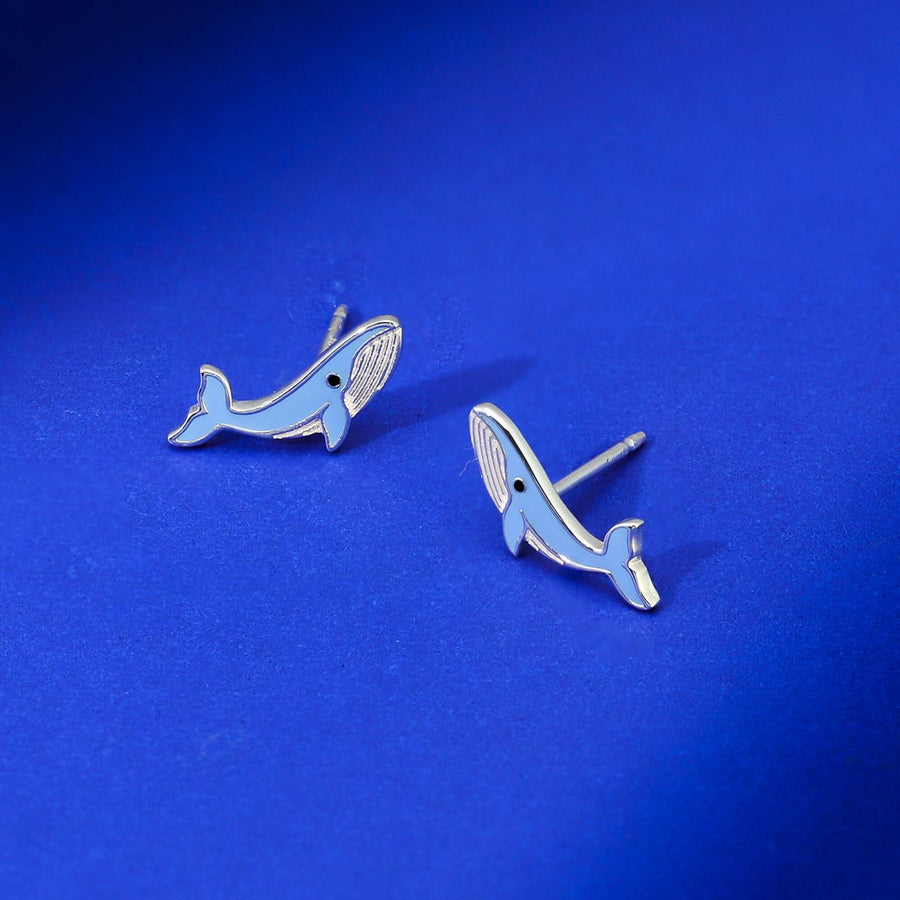 Boma Jewelry Blue Whale Stud Earrings