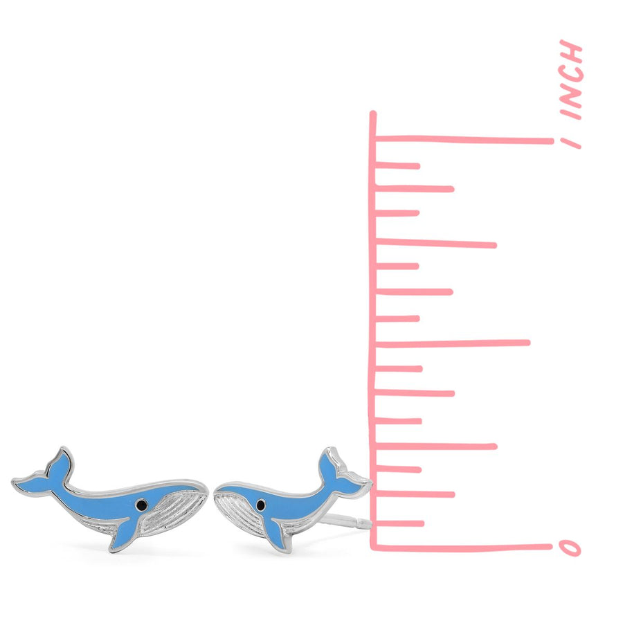 Boma Jewelry Blue Whale Stud Earrings