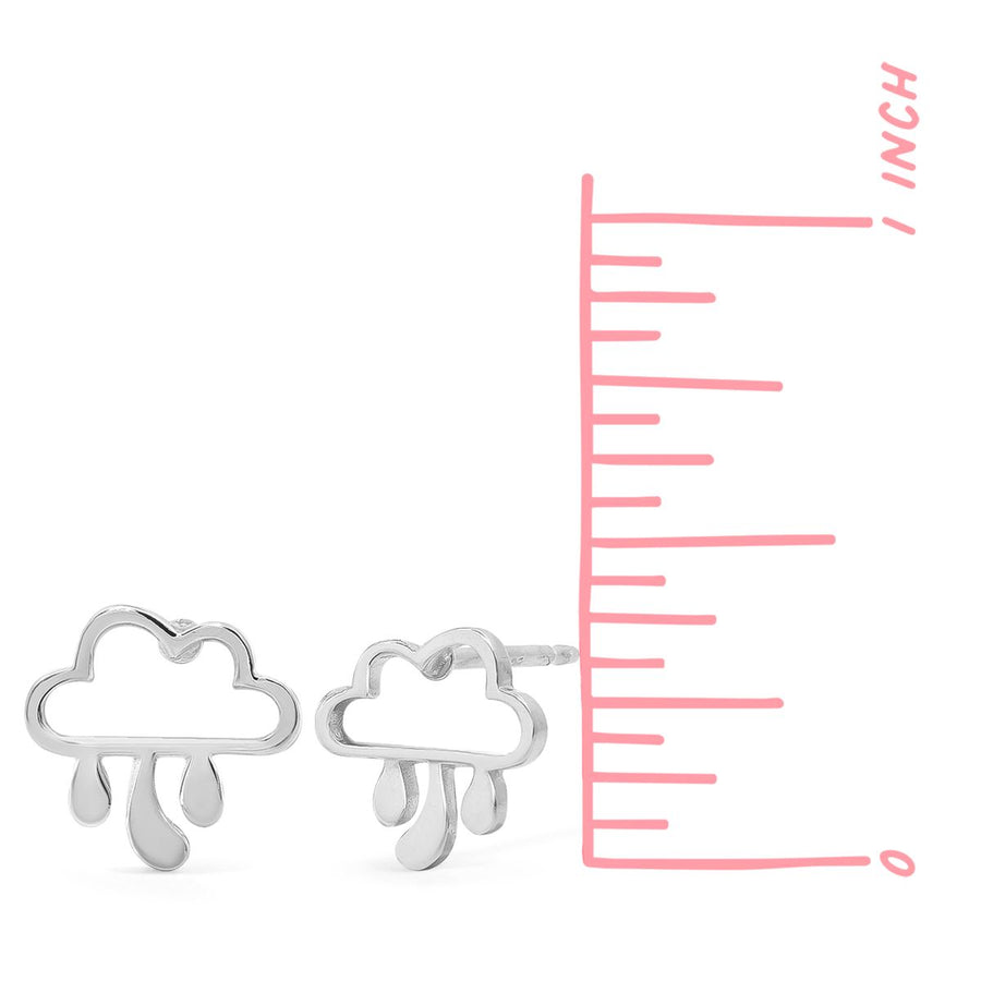 Boma Jewelry Rain Cloud Stud Earrings