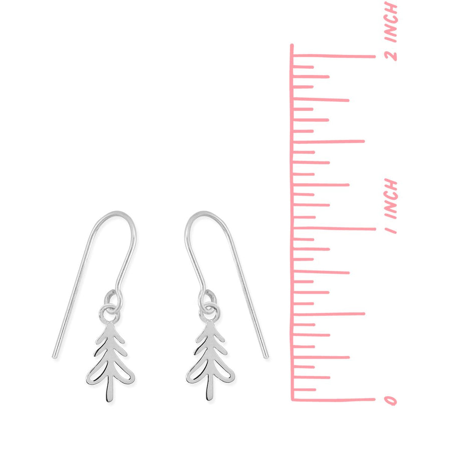 Boma Jewelry Outlined Pine Tree Dangle Earrings