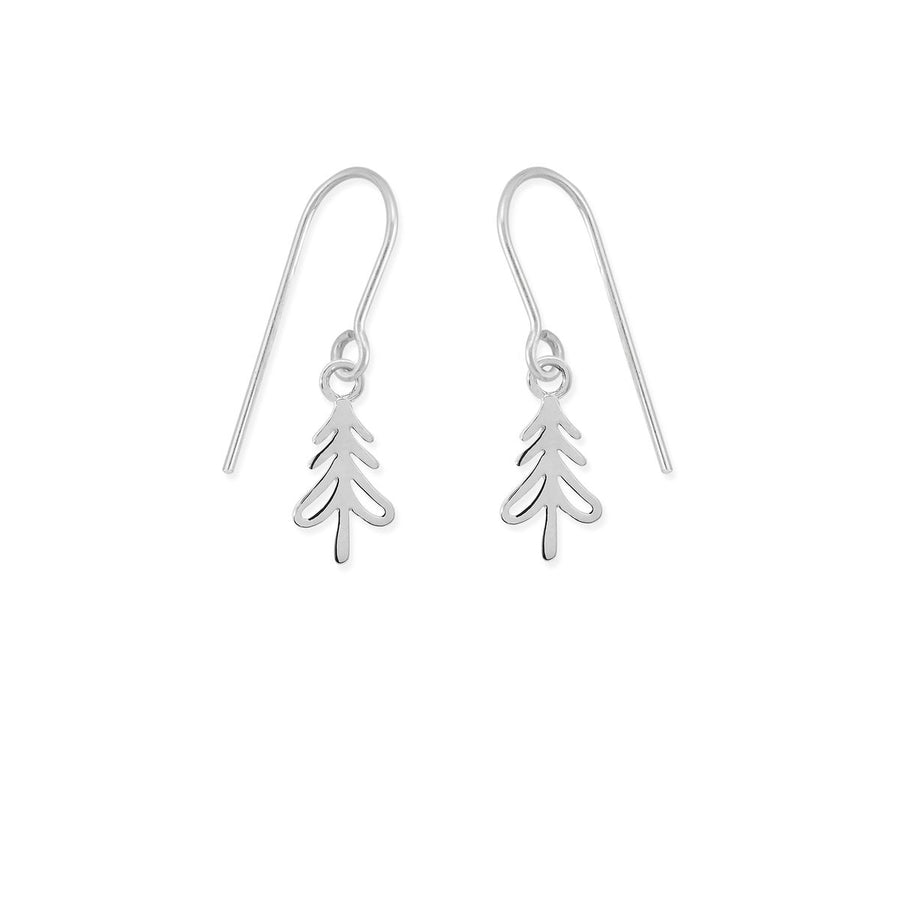 Boma Jewelry Outlined Pine Tree Dangle Earrings