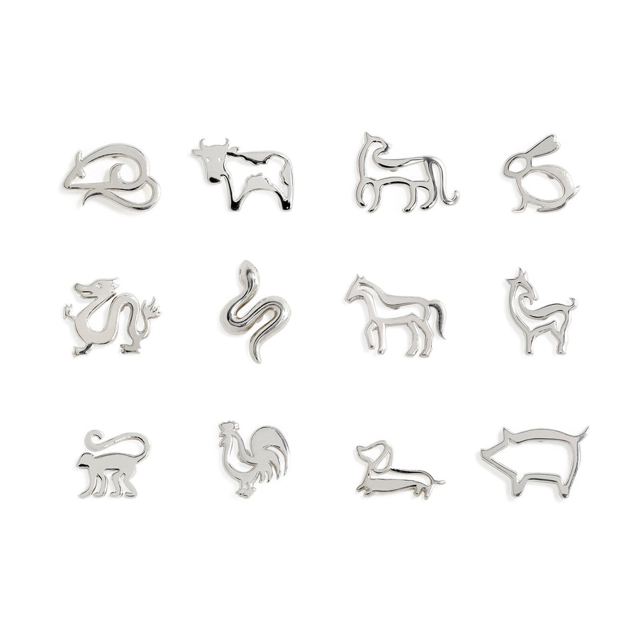 Animal Zodiac Stud Earrings