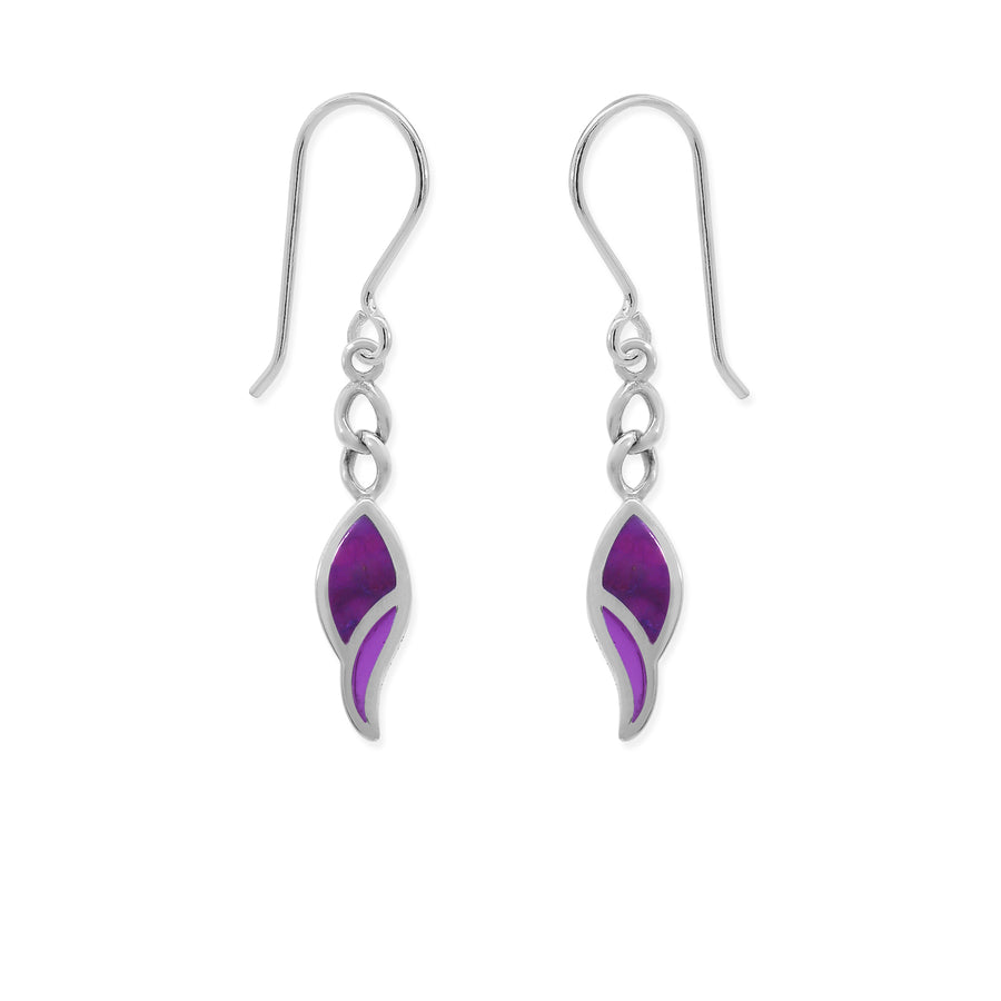 Leaf Flow Dangle Earrings with Stone (CDA 2763)