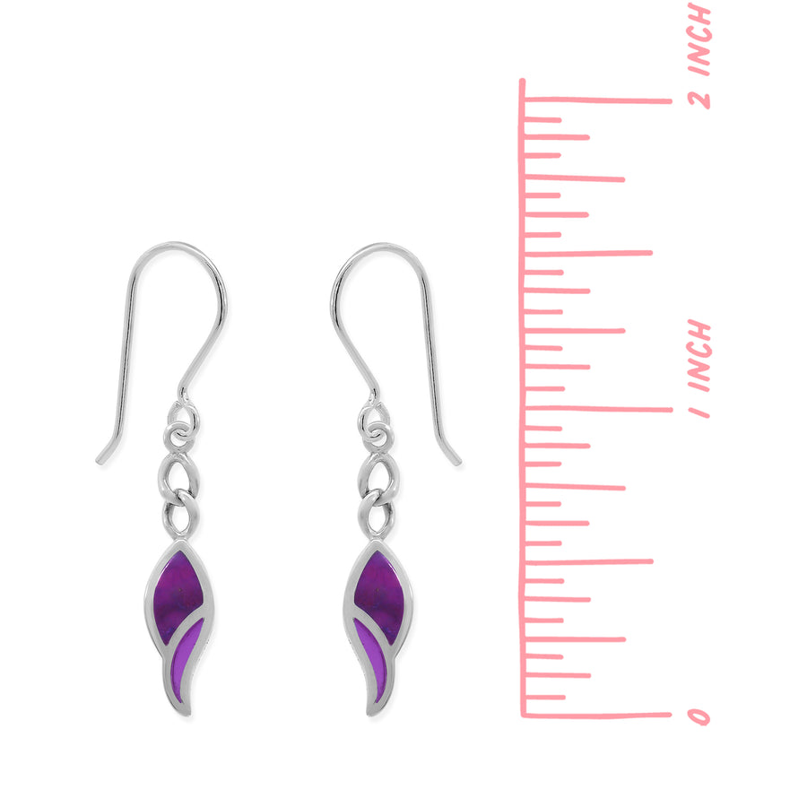 Leaf Flow Dangle Earrings with Stone (CDA 2763)