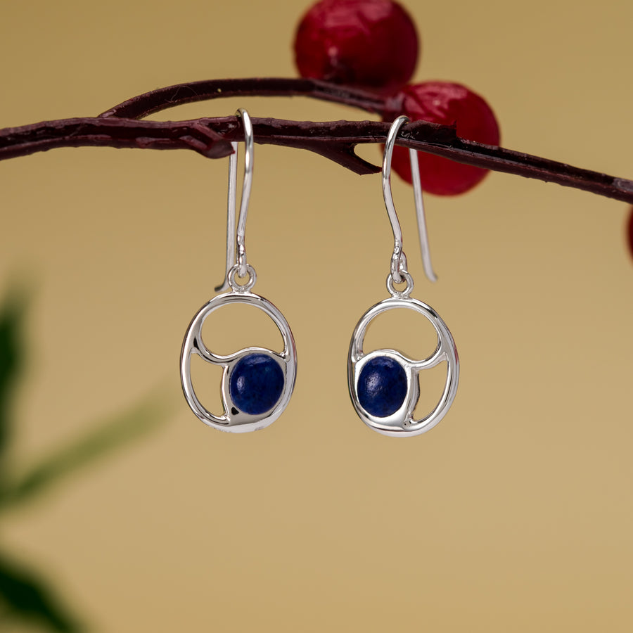 Soul Circle Dangle Earrings with Stone (CDA 2764)