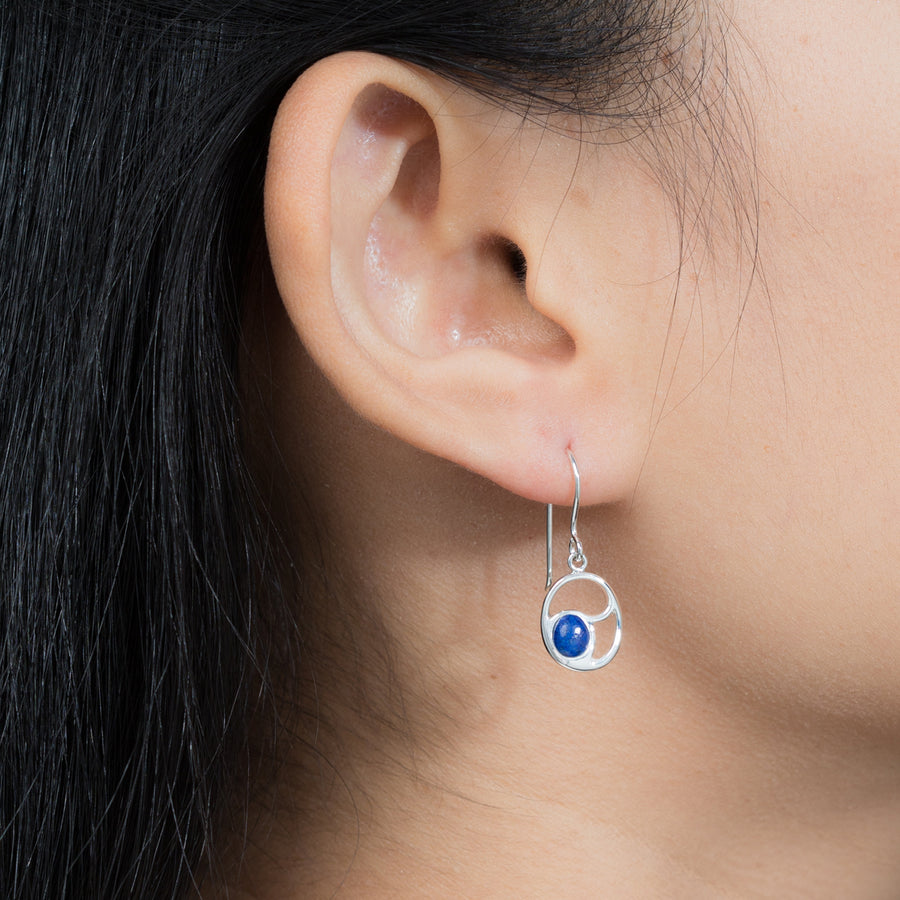 Soul Circle Dangle Earrings with Stone (CDA 2764)