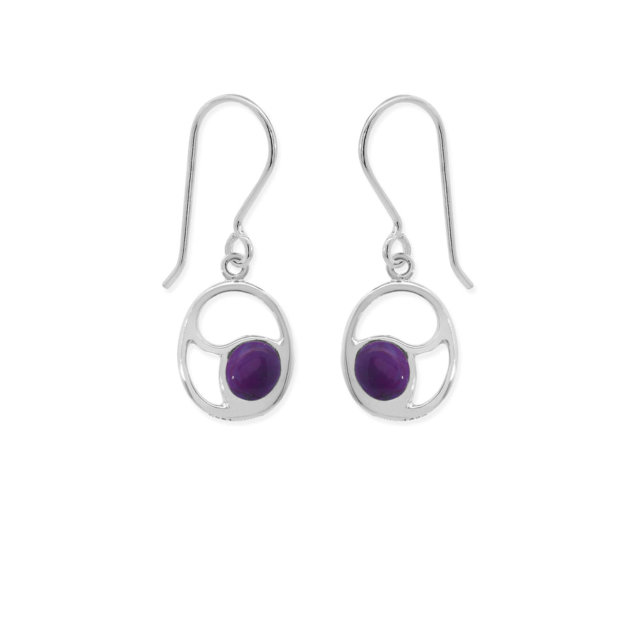 Soul Circle Dangle Earrings with Stone (CDA 2764)