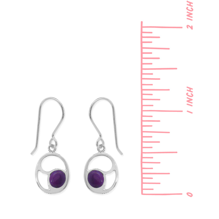 Soul Circle Dangle Earrings with Stone (CDA 2764)