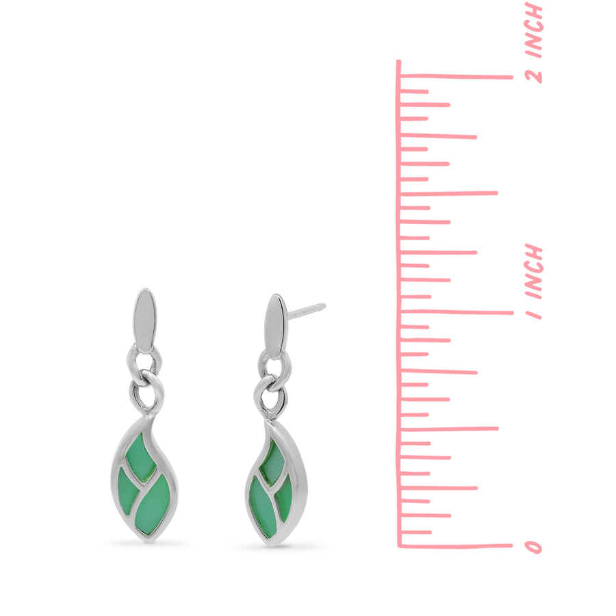 Leaf Flow Earrings with Stone (CDB 4507)