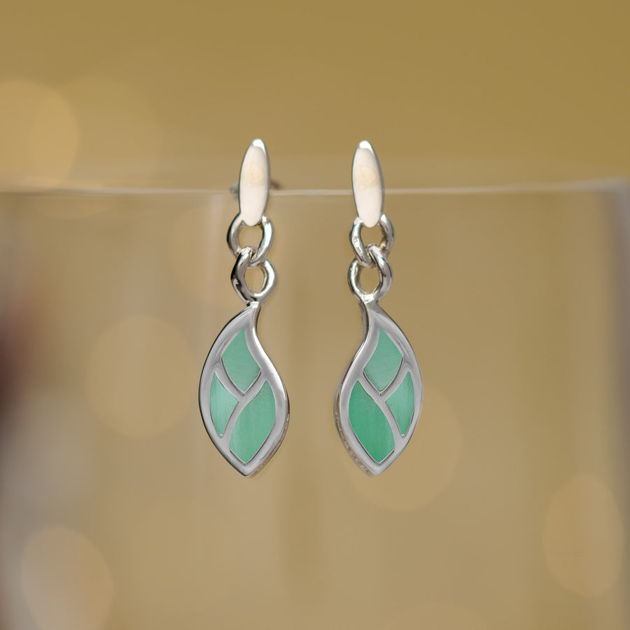 Leaf Flow Earrings with Stone (CDB 4507)