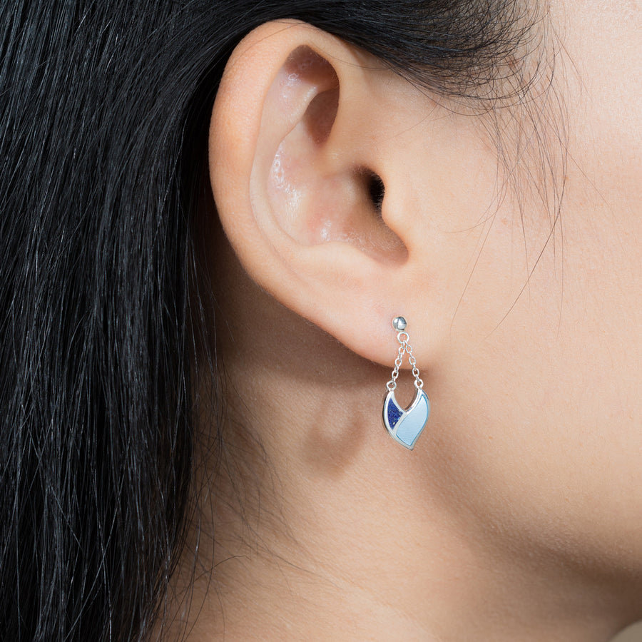 Twilight Leaf Earrings with Stone (CDB 4508)