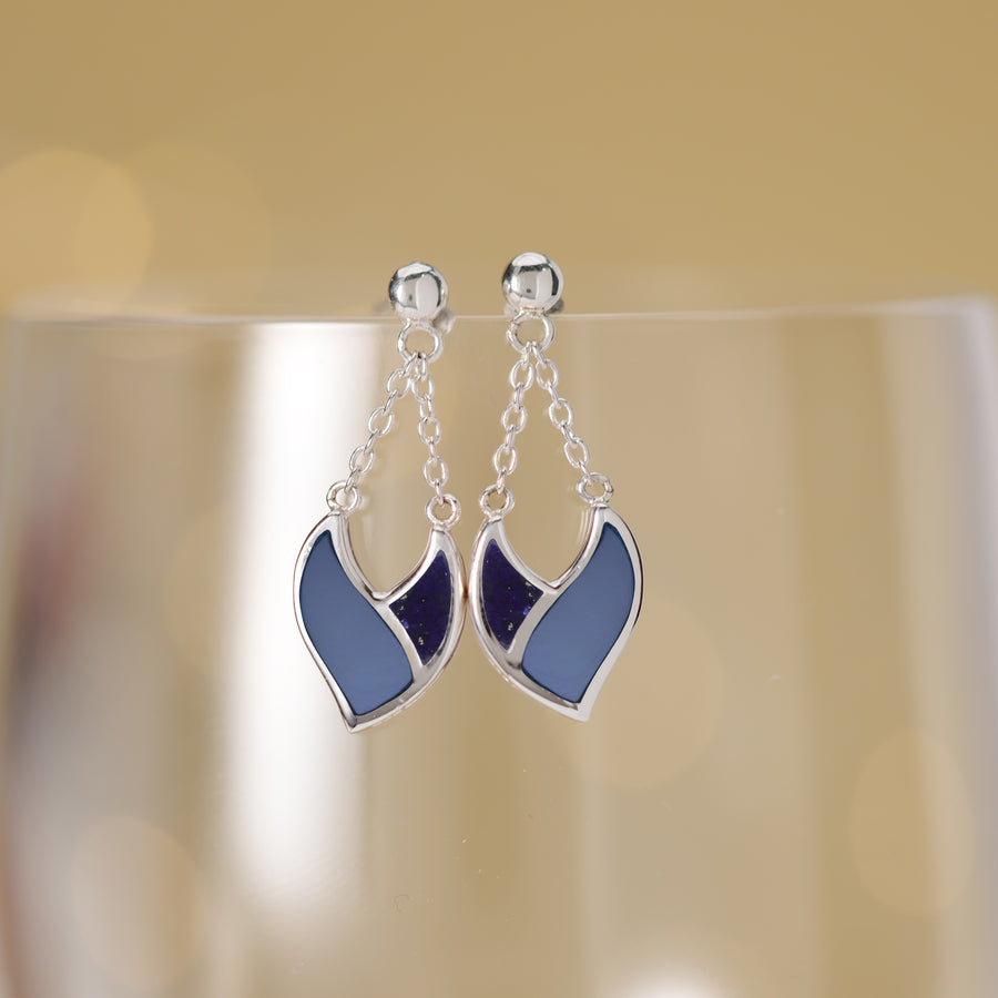 Twilight Leaf Earrings with Stone (CDB 4508)