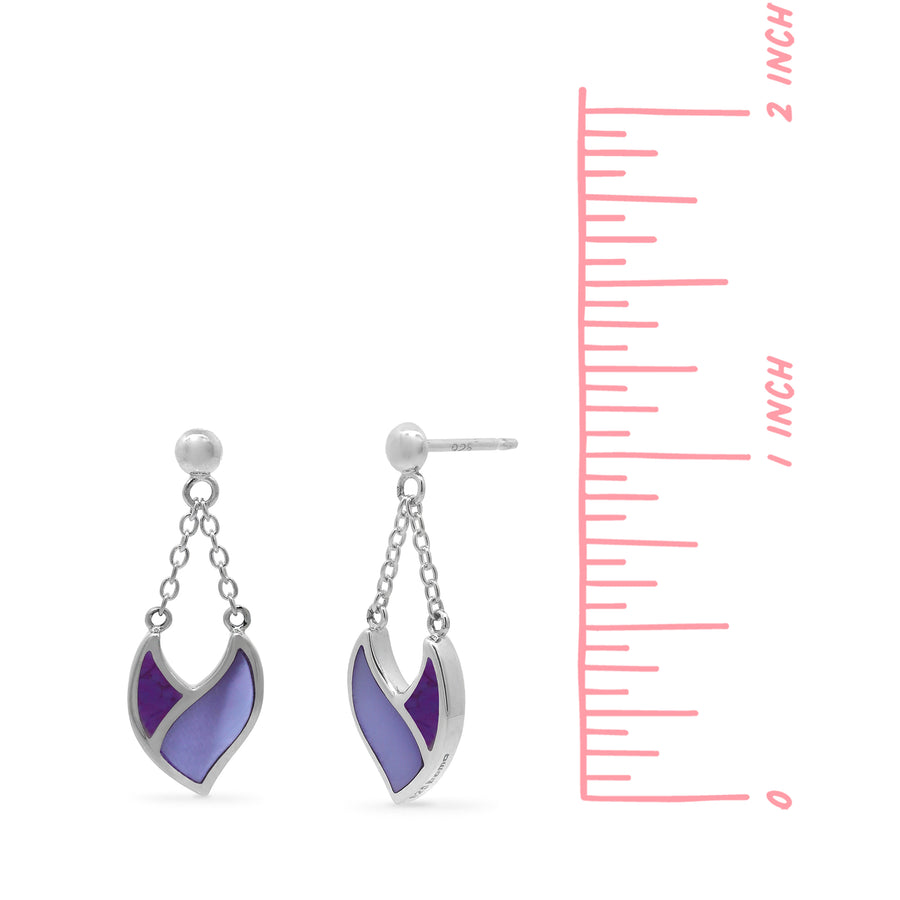 Twilight Leaf Earrings with Stone (CDB 4508)