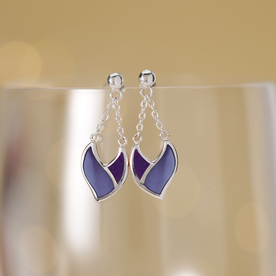 Twilight Leaf Earrings with Stone (CDB 4508)