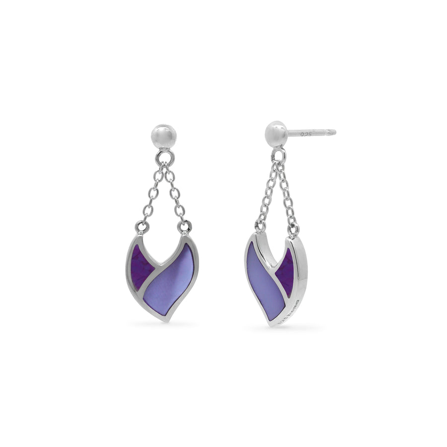 Twilight Leaf Earrings with Stone (CDB 4508)