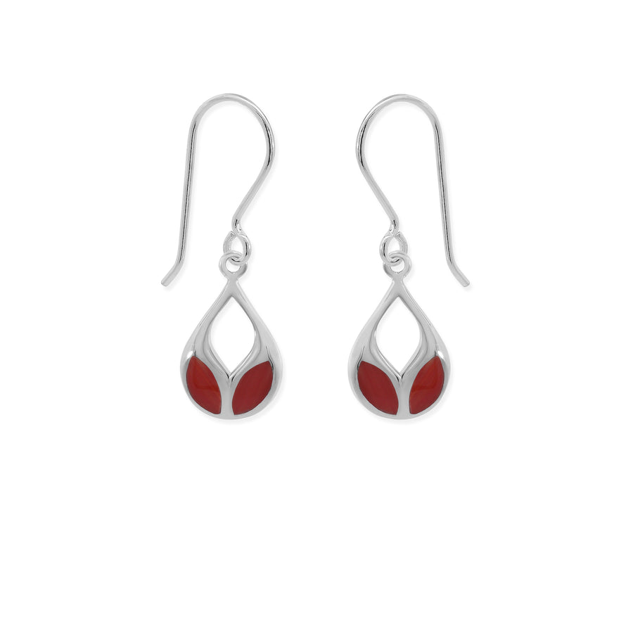 Leaf Petal Dangle Earrings with Stone (CDB 4513)