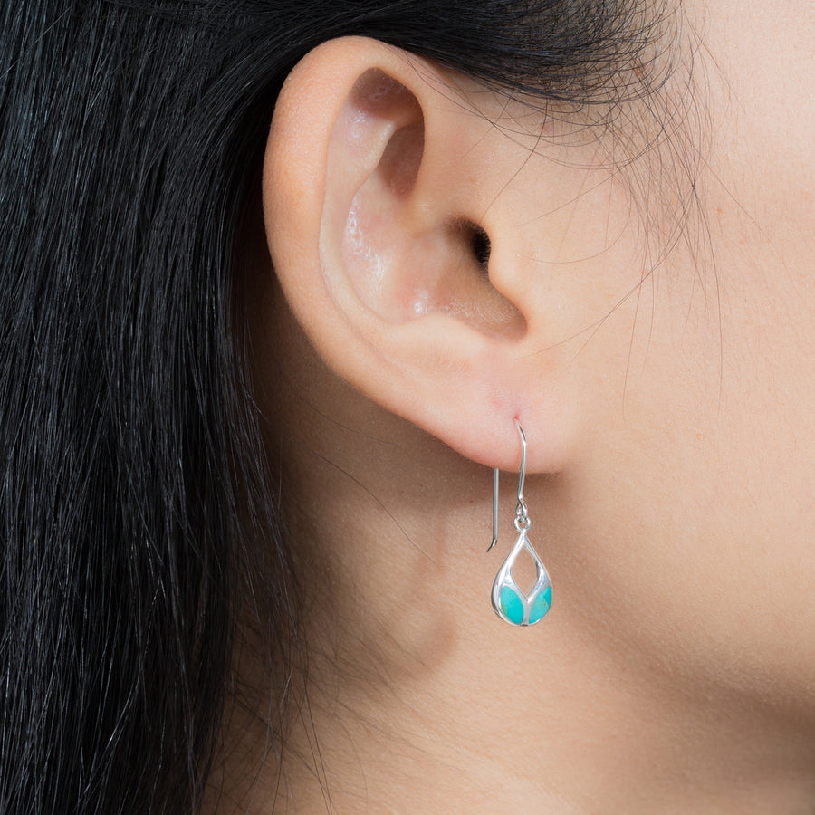 Leaf Petal Dangle Earrings with Stone (CDB 4513)