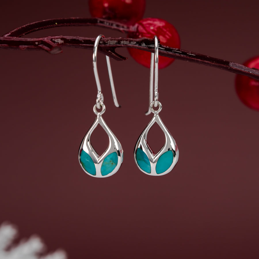 Leaf Petal Dangle Earrings with Stone (CDB 4513)