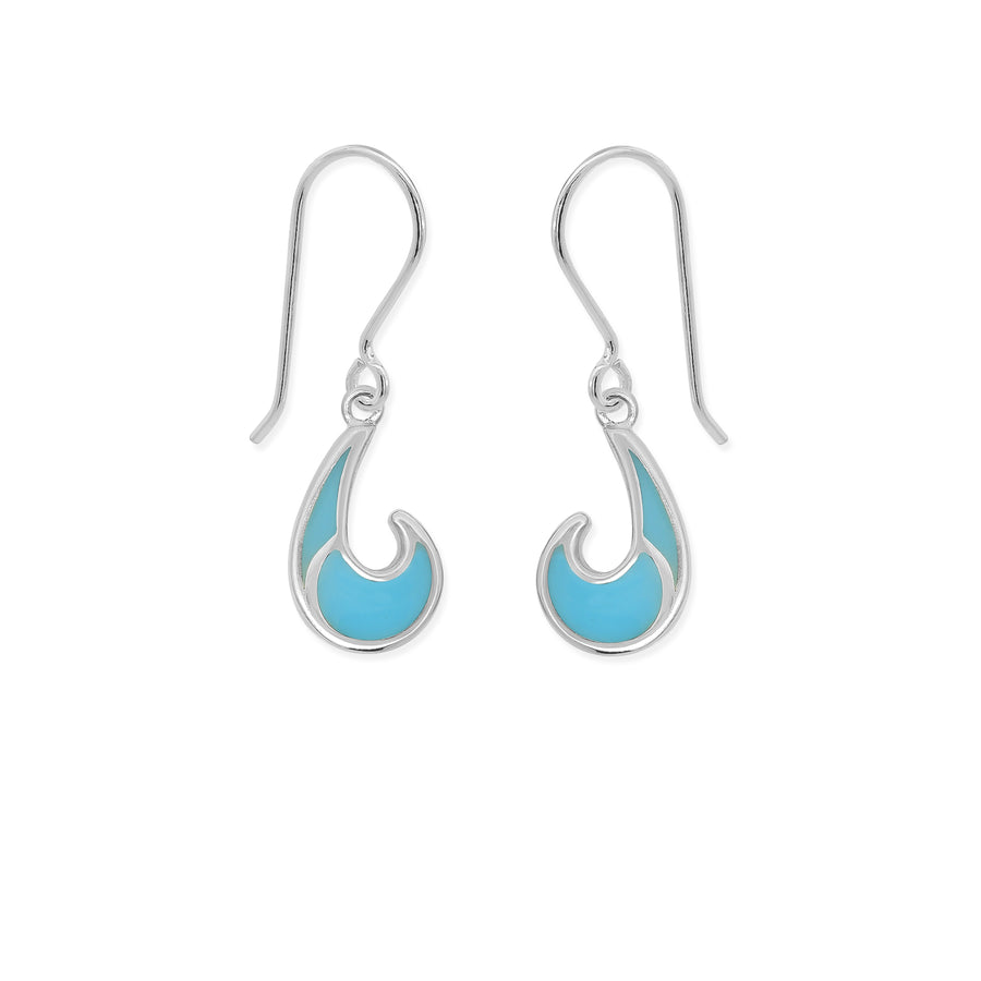 Wave Dangle Earrings with Color (CDB 4560)