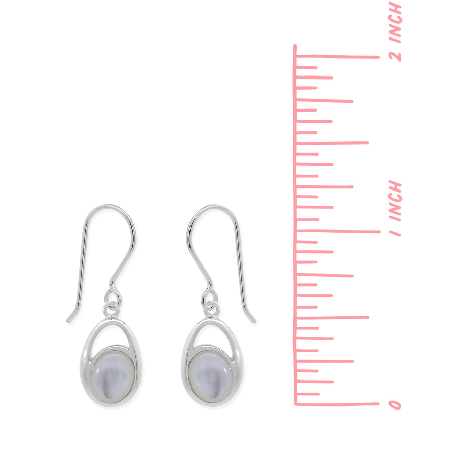 Oval Dangle Earrings with Stone (CDB 4561)