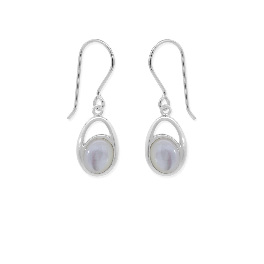 Oval Dangle Earrings with Stone (CDB 4561)