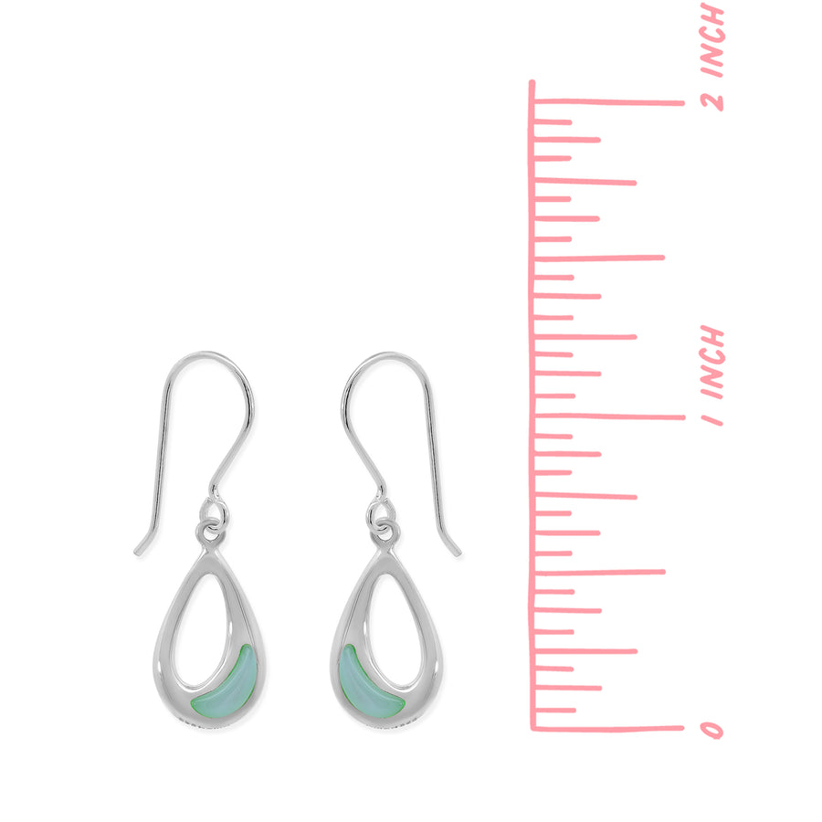 Fluid Teardrop Dangle Earrings with Stone (CDB 4563)