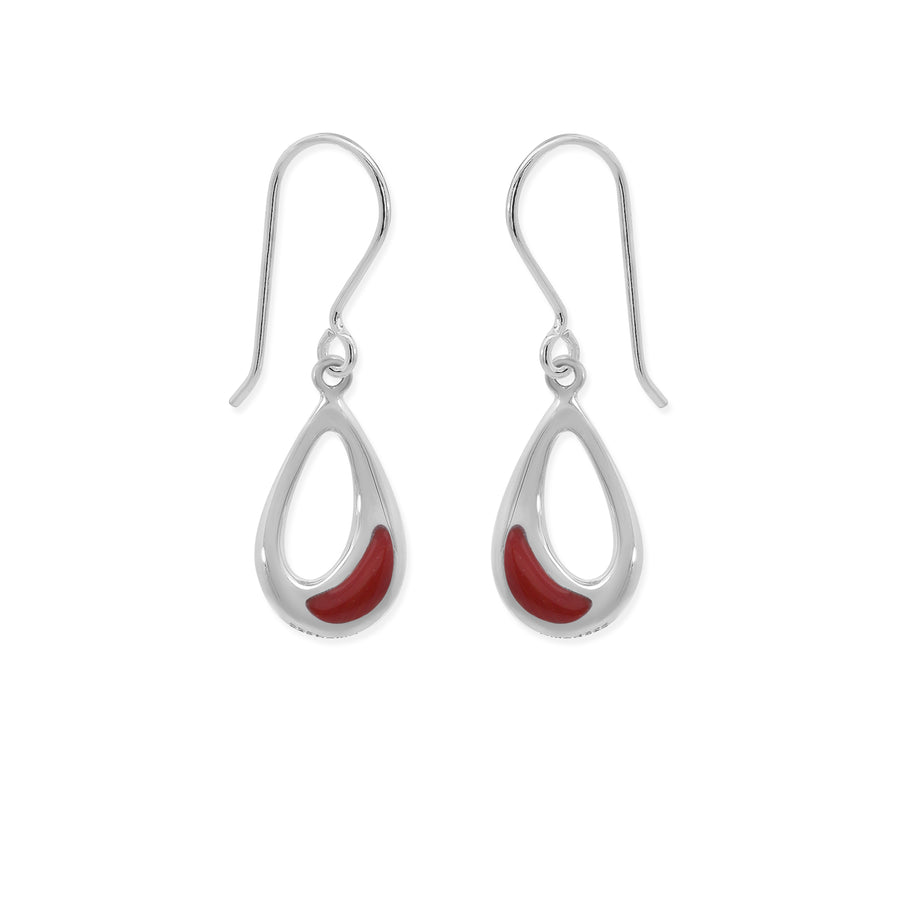 Fluid Teardrop Dangle Earrings with Stone (CDB 4563)
