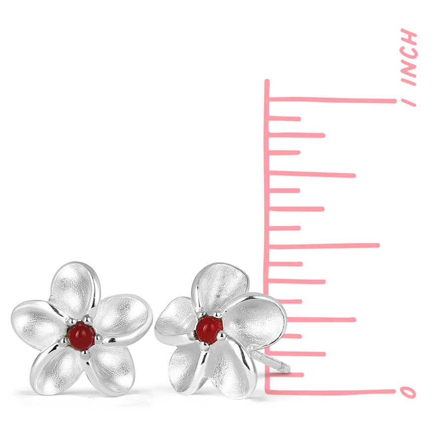 Flower Blossom Studs with Stone (EA 2521)