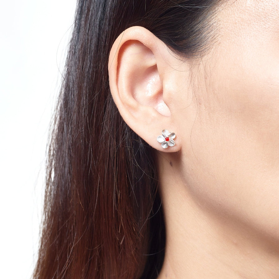 Flower Blossom Studs with Stone (EA 2521)