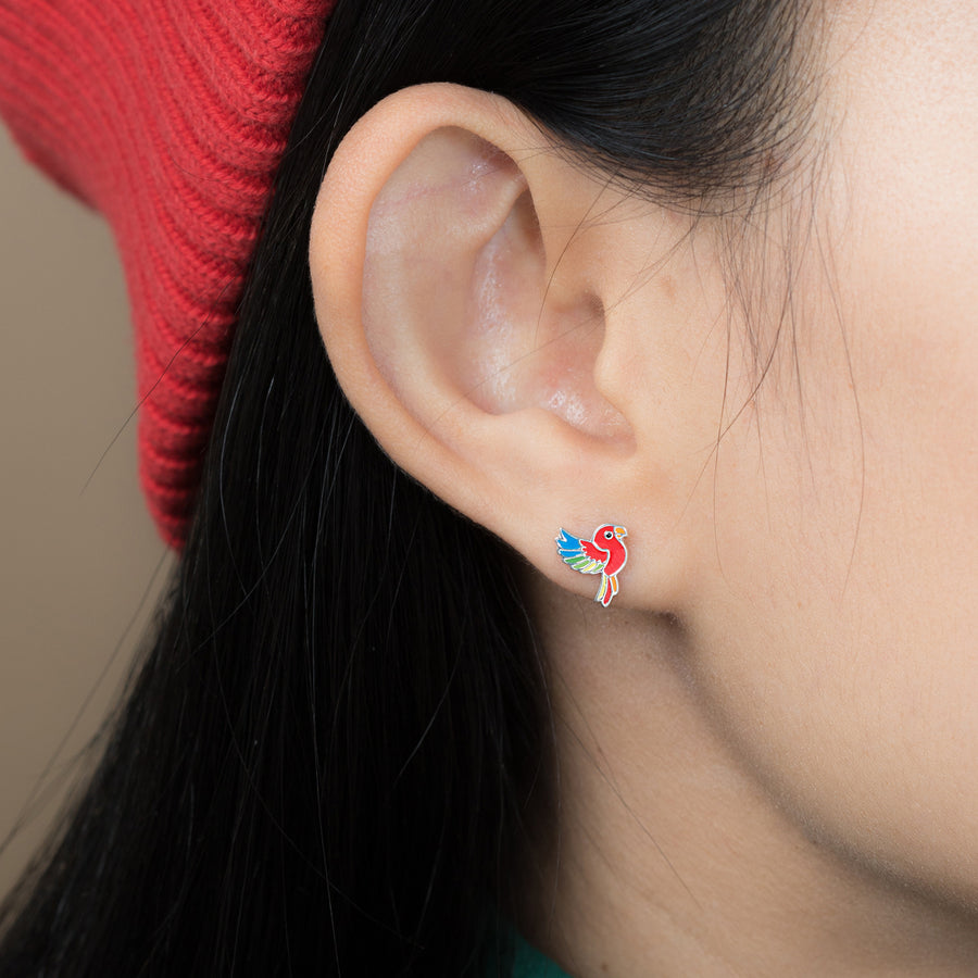 Rainbow Parrot Studs (EA 332RD)