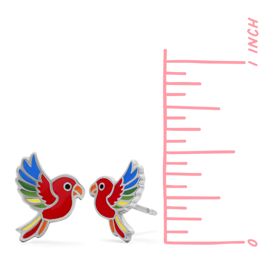 Rainbow Parrot Studs (EA 332RD)