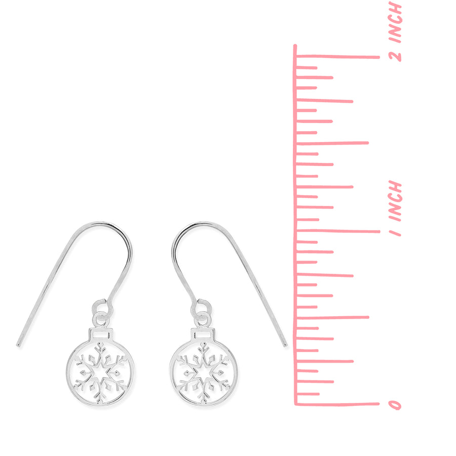 Christmas Ball Snowflakes Earrings (EDA 2725)