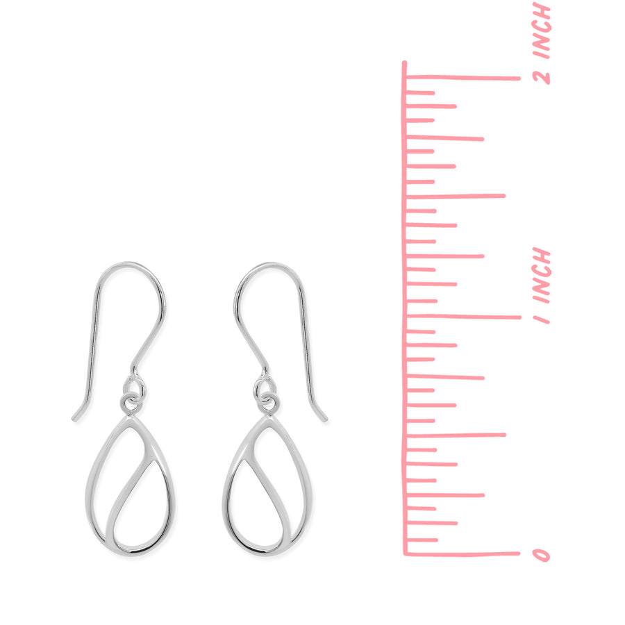 Modern Leaf Outline Dangle Earrings (EDA 2758)