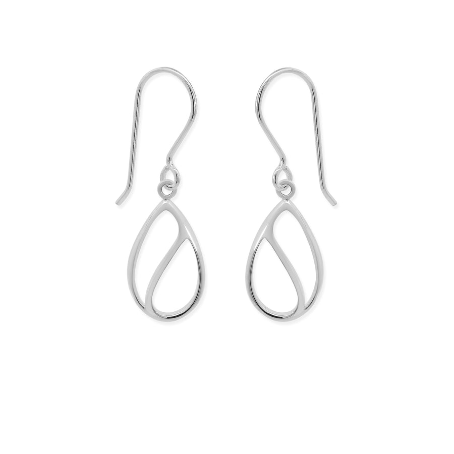 Modern Leaf Outline Dangle Earrings (EDA 2758)