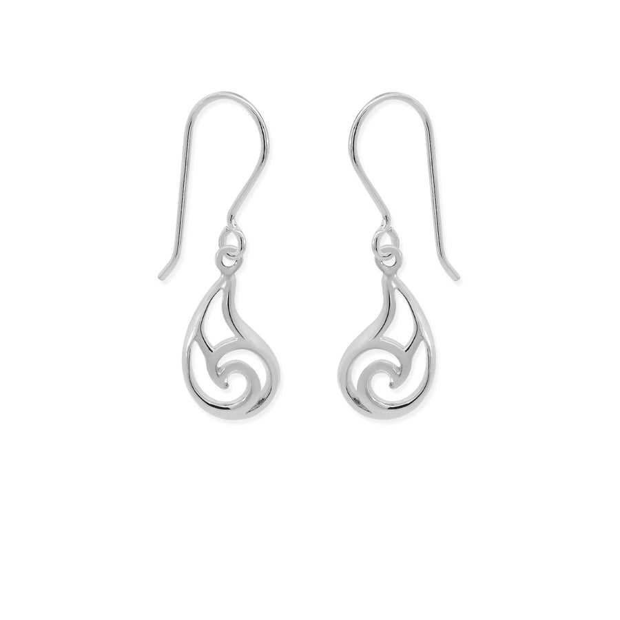 Wave Outline Dangle Earrings (EDA 2761)