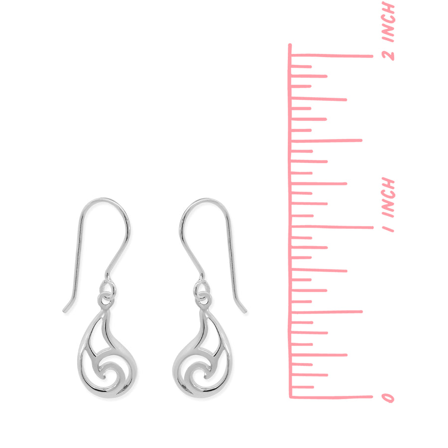 Wave Outline Dangle Earrings (EDA 2761)