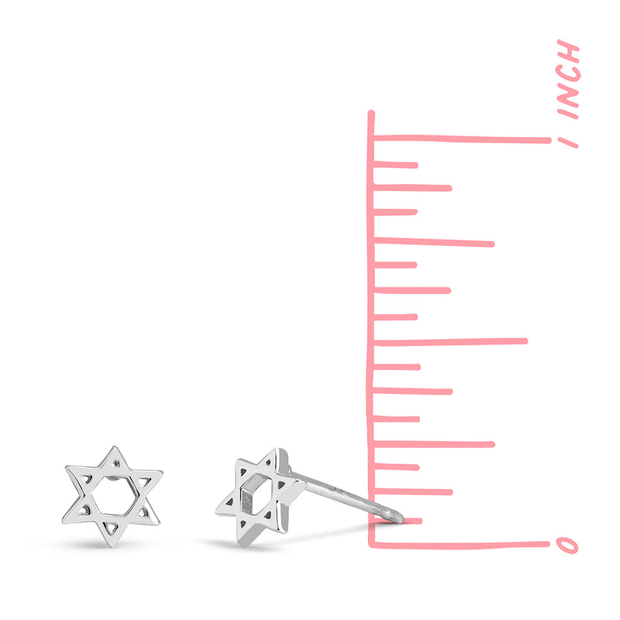 Jewish Star Studs (ES 1840)