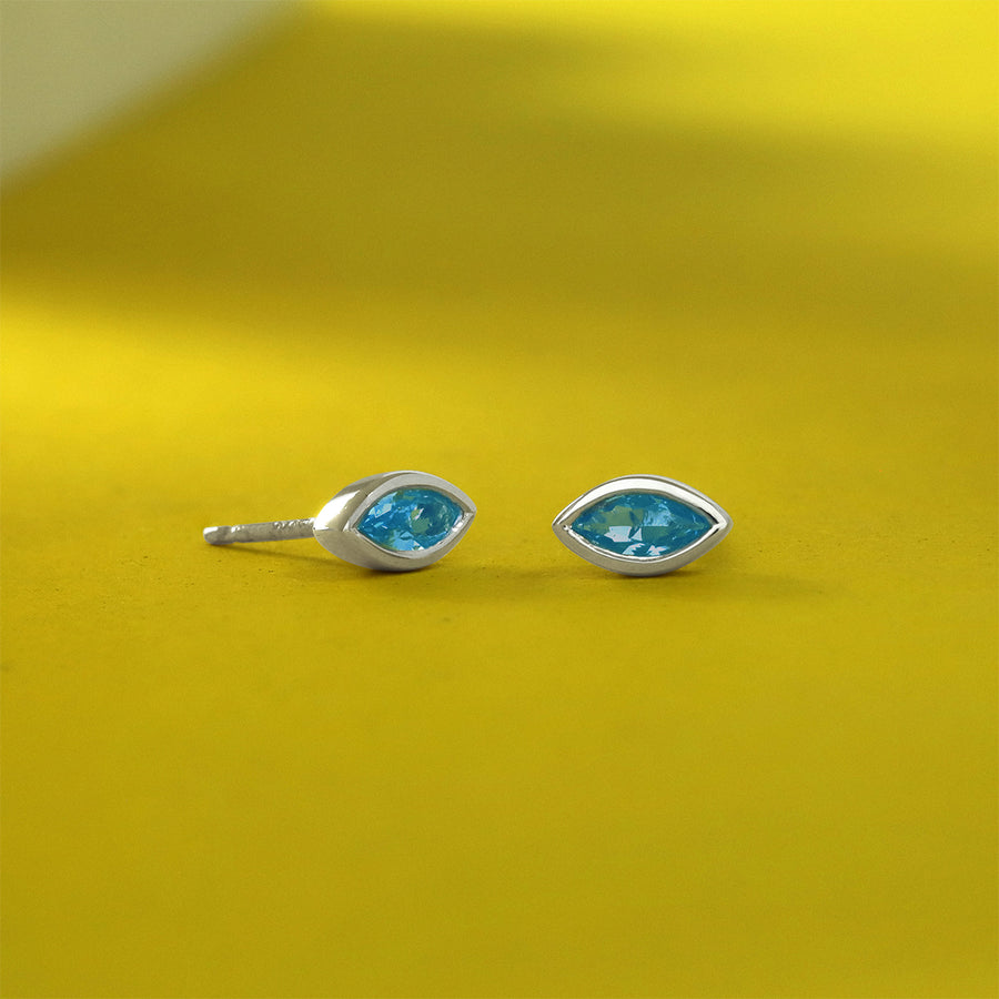 Clare Evil Eye Studs with Stone (EV 573)