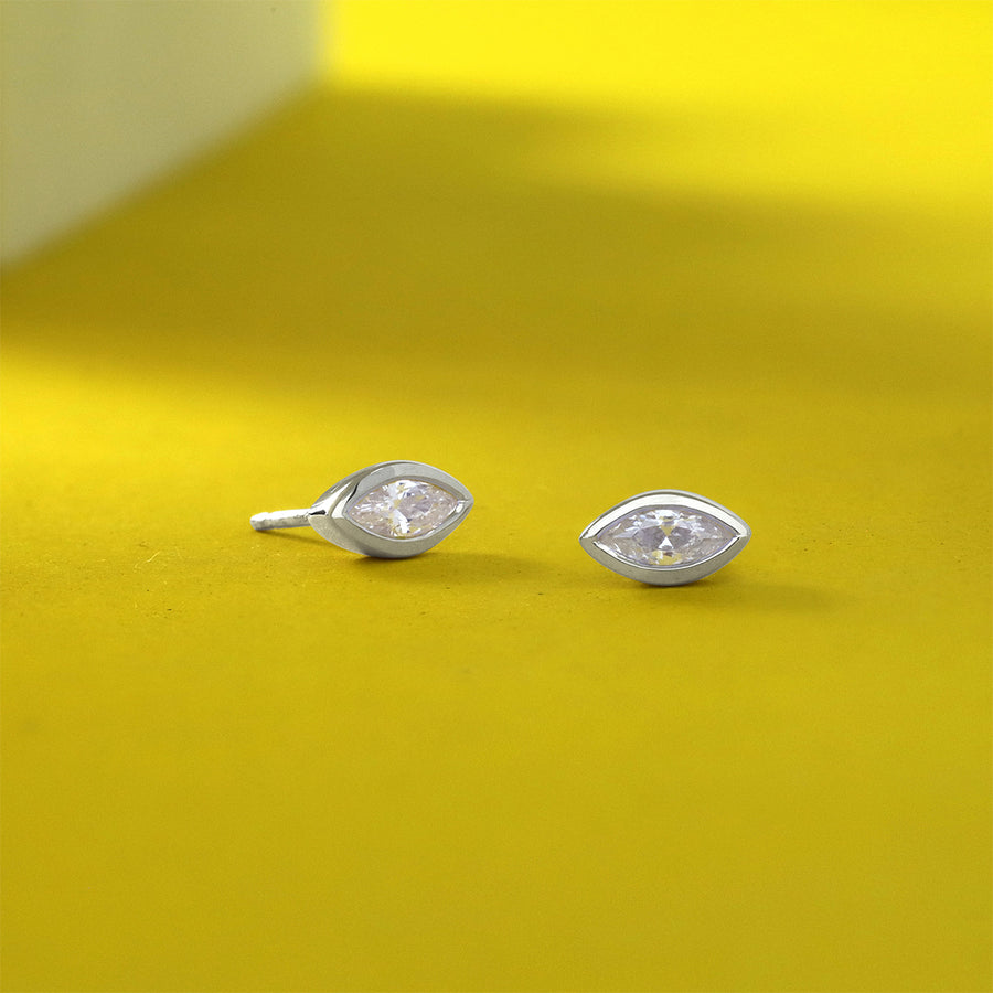 Evil Eye Stud Earrings with Stone (EV 573)