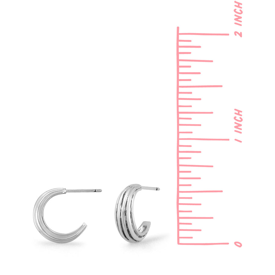 Ava Lined Hoops (LA 264)