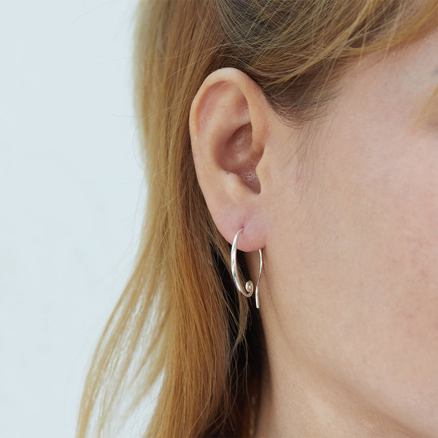 Mini Spiral Pull Through Hoops Earrings (LA 2672)