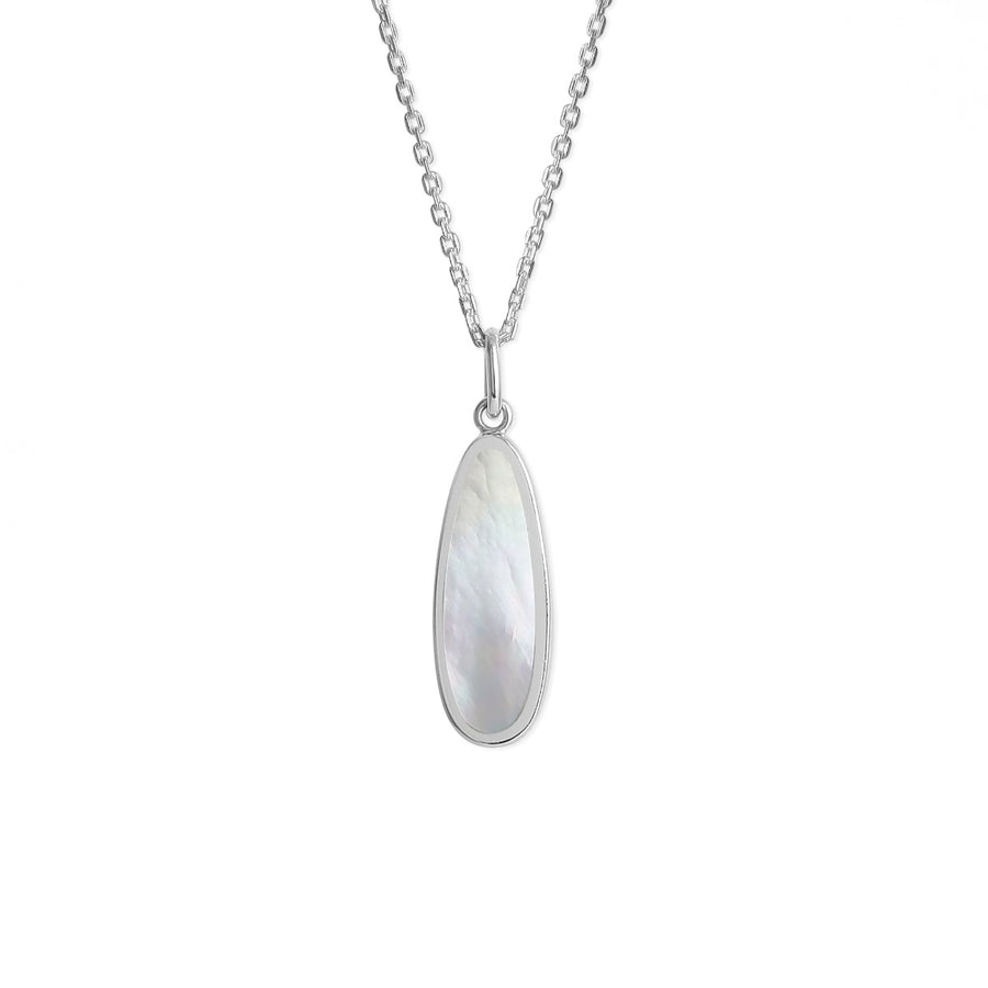 Alina Drop Bezel Necklace with Stone (N 4494)