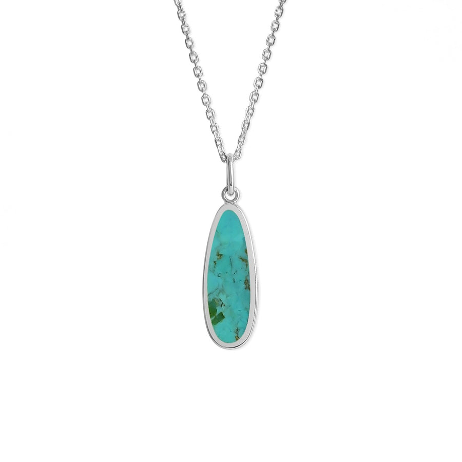 Alina Drop Bezel Necklace with Stone (N 4494)