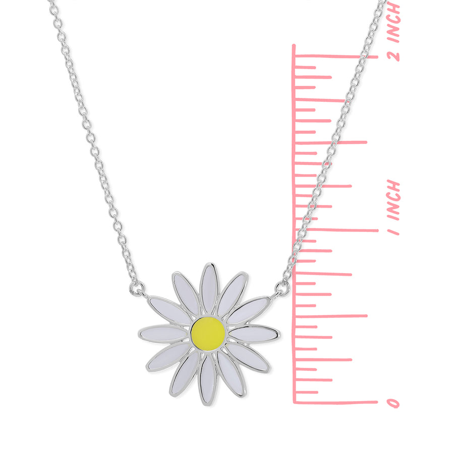 Flower Blossom Necklace with Color (NA 2525WH/YL)