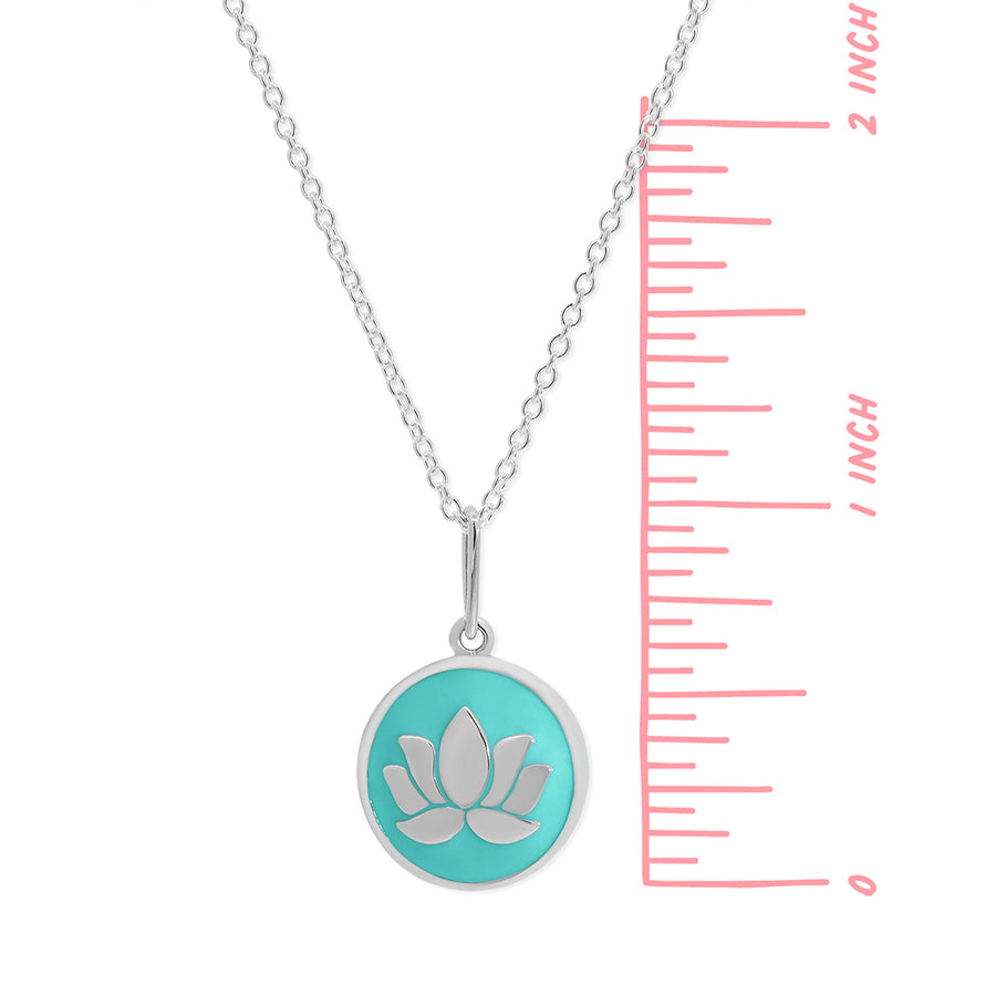 Lotus Necklace with Color (NA 2670GR)