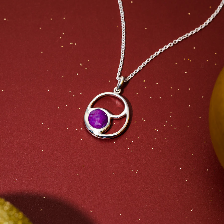Soul Circle Necklace with Stone (NA 2764)